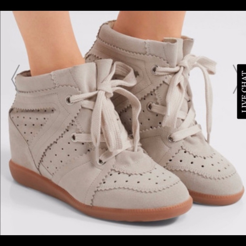 Isabel Marant Bobby Suede Wedge Sneaker